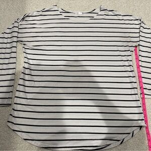 Classic Black and White Striped Women's Top